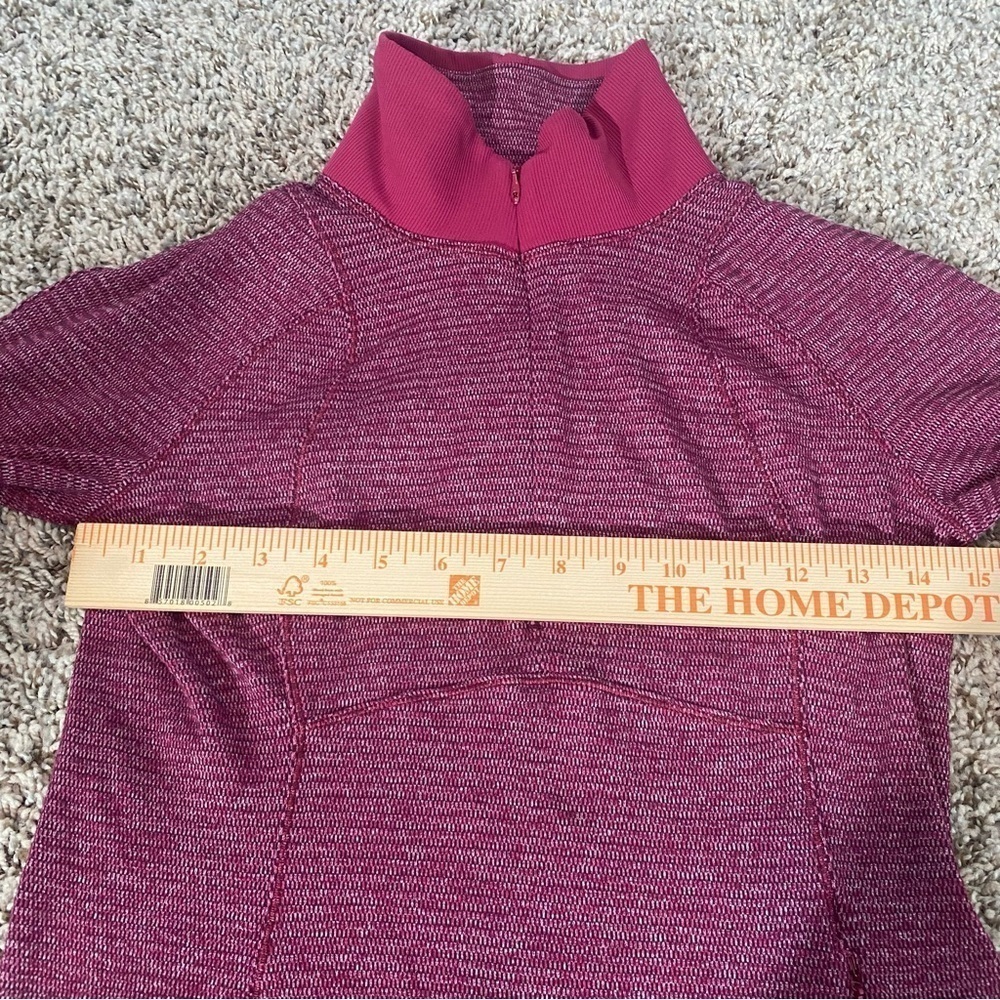 Lululemon Runderful 1/2 Zip Pullover Top Size 2 Red / Pink Berry - Picture 8 of 9